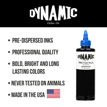 Dynamic Tattoo Ink Triple Black 8 oz - 5