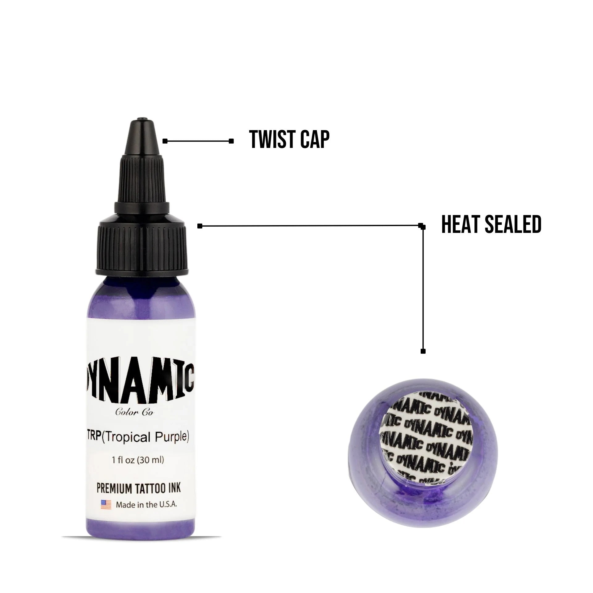 Dynamic Tattoo Ink Tropical Purple 1 oz - 4