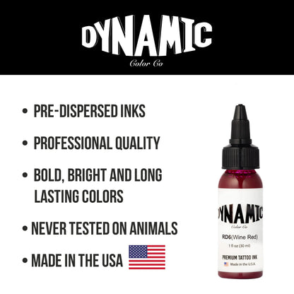 Dynamic Tattoo Ink Wine Red 1 oz - 5