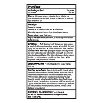 Mineral Sunscreen Stick Facts