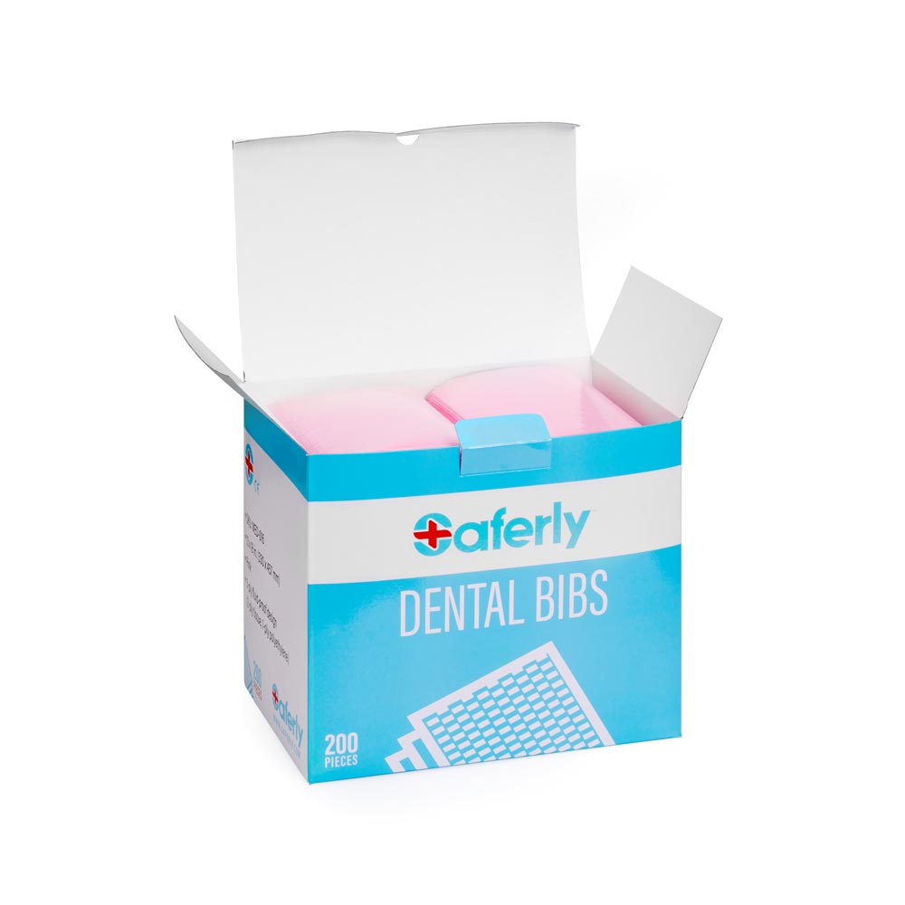 Saferly Dental Bibs 13" x 18" — Box of 200 — Pick Color - Monster Steel