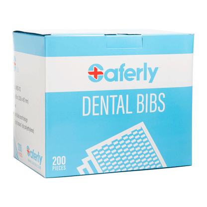 Saferly Dental Bibs 13" x 18" — Box of 200 — Pick Color - Monster Steel