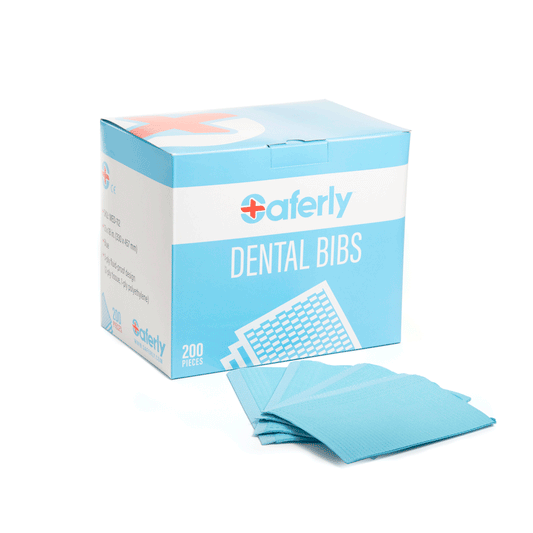 Saferly Dental Bibs 13" x 18" — Box of 200 — Pick Color - Monster Steel