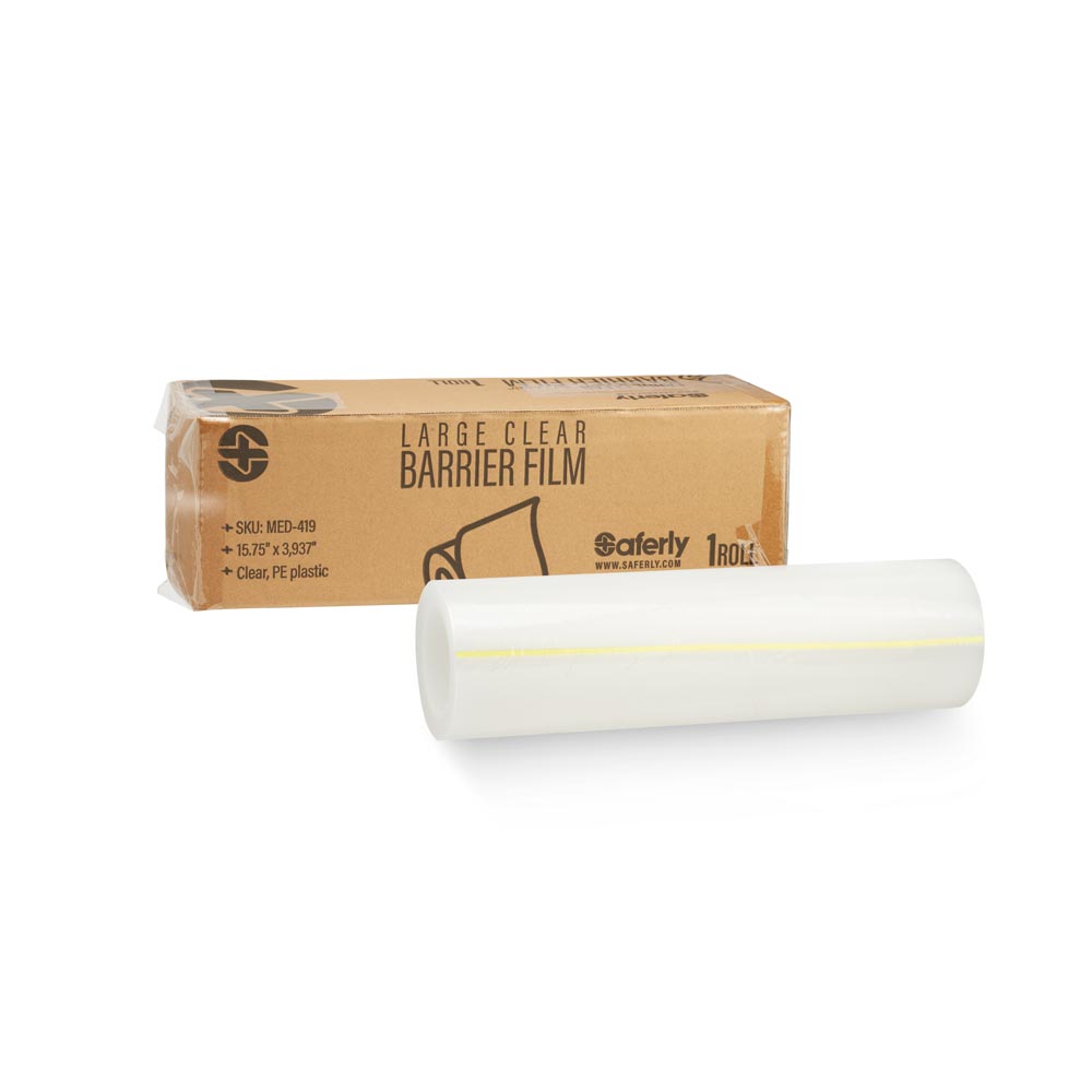 Saferly Medical Clear Barrier Film — 15.75” x 3,937” — One Roll - Painful Pleasures