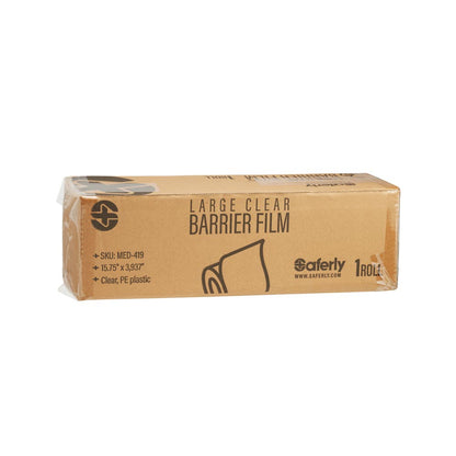Saferly Medical Clear Barrier Film — 15.75” x 3,937” — One Roll - Painful Pleasures