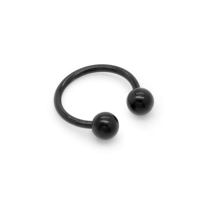 16g Externally Threaded PVD Black Titanium Circular Barbell w/ Balls — Price Per 1 - Monster Steel