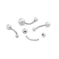 14g 7/16” Steel Ball Belly Button Ring - 4mm/8mm