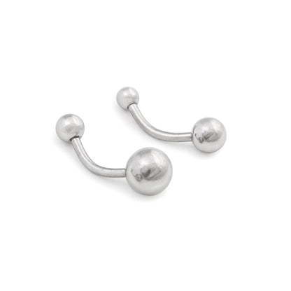 14g 7/16” Steel Ball Belly Button Ring - Monster Steel