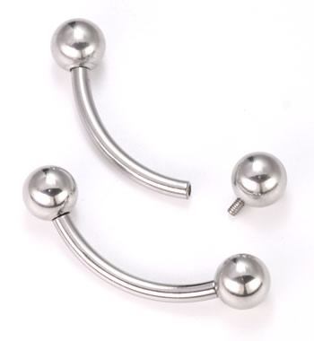12g Internal Steel Bent Barbell — Price Per 1 - Monster Steel