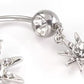 14g 7/16” Crystal Jeweled Sun Burst Belly Button Ring