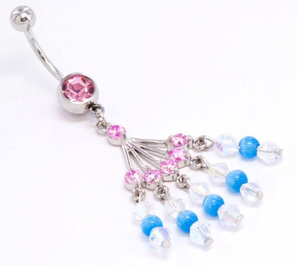 14g 7/16" Guadalupe Market Navel Single Gem Belly Jewelry