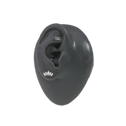 16g Stainless Steel Marquise-Cut Crystal Ear Jewelry