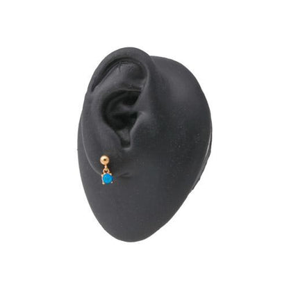 16g 5/16” Gold-Plated Straight Barbell with Opal Dangle