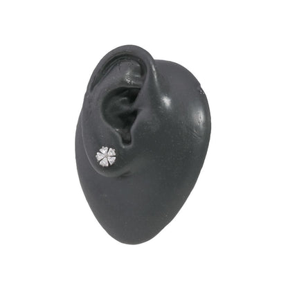 16g 5/16" Five-Petaled Crystal Flower Steel Barbell — Detached End Ball