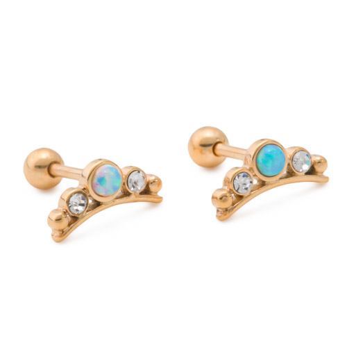 16g 1/4” PVD Gold Tiara Straight Barbell — Price Per 1 - Monster Steel