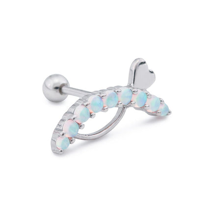 16g 5/16” Opal Love Straight Barbell — Price Per 1 - Monster Steel