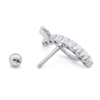 Opal Love Straight Barbell — Facing Front