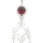 14g 3/8" Jewel With Diamond-Shaped Chandelier Dangle Belly Button Ring