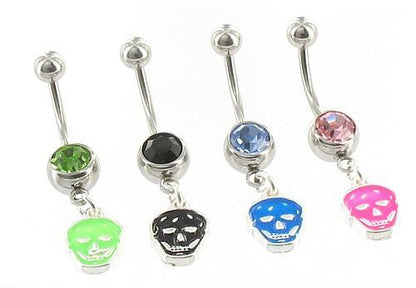 McQueen Designer Skull Fashion Belly Button Ring Colors