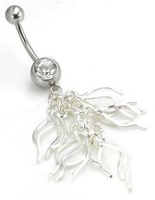 14g 7/16" Crystal Flurry Belly Button Ring