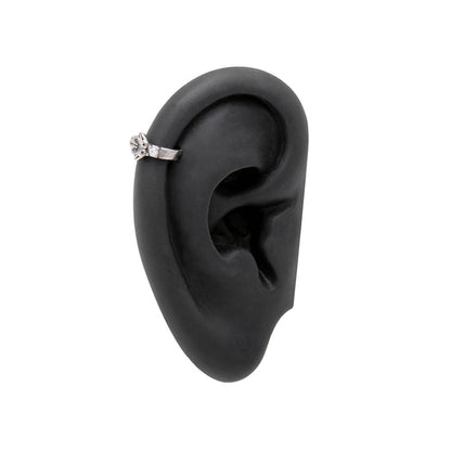 Winged Crystal Heart Clicker D-Ring — Open Clicker Mechanism