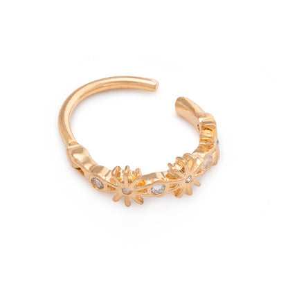 16g 3/8” Crystal Starshine PVD Gold Clicker — Open Clicker Mechanism