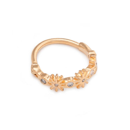 16g 3/8” Crystal Starshine PVD Gold Clicker — Price Per 1 - Monster Steel