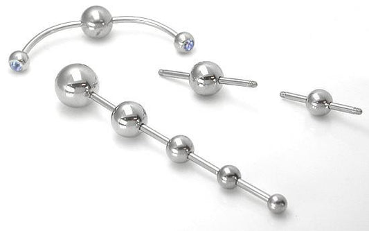 14g Multiple Tap Ball 180Âº  Ends - 5mm 6mm or 8mm Balls - Price Per 1 Ball - Monster Steel