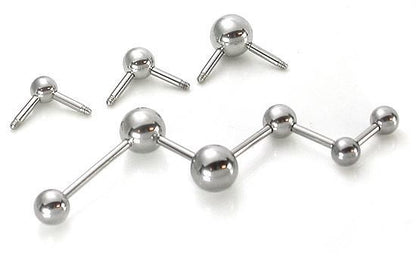 14g Multiple Tap Ball 90Âº  Ends - 5mm 6mm or 8mm Balls - Price Per 1 Ball - Monster Steel