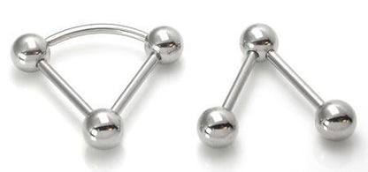 14g Multiple Tap Ball 45Âº  Ends - 5mm 6mm or 8mm Balls - Price Per 1 Ball - Monster Steel