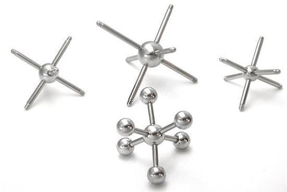 14g Multiple Tap Ball 6 Tapped Ends - 5mm 6mm or 8mm Balls - Price Per 1 Ball - Monster Steel