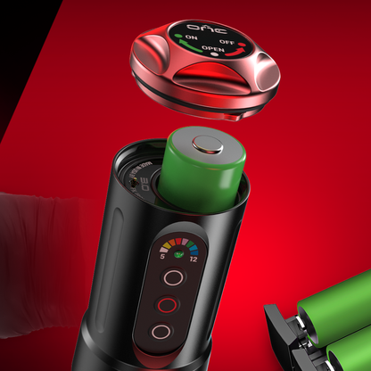 FK Irons One Tattoo Machine with Drop in Battery — 3.0mm or 4.0mm — Pick Color - Monster Steel