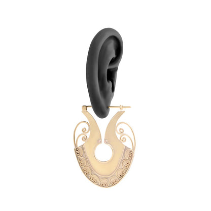 14g Greek Amphora Brass Earrings — Price Per 2 (angle)