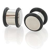 SOLID 10g - 5/8" STEEL PLUGS  - Price Per 1 - Monster Steel