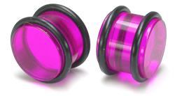 Solid UV Acrylic Plug — 10g up to 1/2" — Price Per 1 - Monster Steel