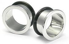 Top Hat Tunnel Stainless Steel Earlets - Price Per 1