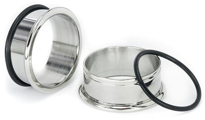 Top Hat Tunnel Stainless Steel Earlets - Price Per 1