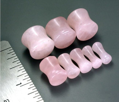 Rose Quartz Stone Plug — Price Per 1 - Monster Steel