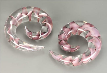 Purple Haze Ribbon Pyrex Glass Spiral — Price Per 1 - Monster Steel