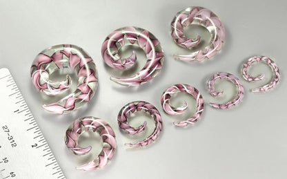 Purple Haze Ribbon Pyrex Glass Spiral — Price Per 1 - Monster Steel