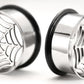 Single Flare Impression SPIDERS WEB Super High Polish Steel Ear Jewelry 00g - 1" - Price Per 1