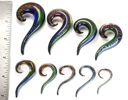 8g - 5/8" Pyrex Glass DICHROIC Glitter DROP - Price Per 1 - Monster Steel