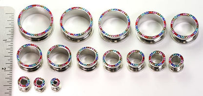 DE COLORES Threaded Tunnel  High Polish Steel Ear Jewelry 4mm - 1" - Price Per 1 - Monster Steel