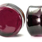 FLAT PLUGS Purple Glass - Ear Gauge Jewelry - Price Per 1
