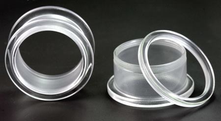 Clear Acrylic Threaded Tunnel — Price Per 1 - Monster Steel