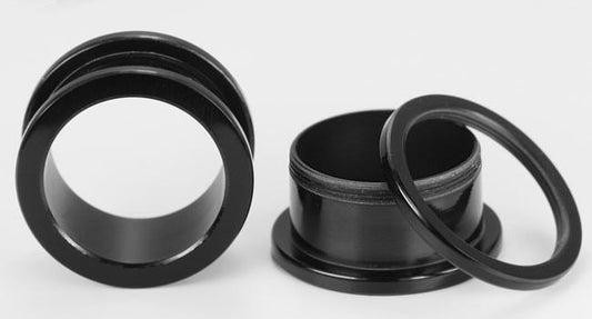 Black Acrylic Threaded Tunnel - 6g up to 2â - Price Per 1 - Monster Steel