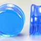 FLAT PLUGS OCEAN BLUE Glass - Ear Gauge Jewelry - Price Per 1