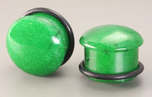 Deep Green Stone Plug — Price Per 1 - Monster Steel