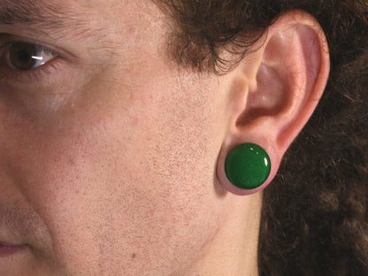 Deep Green Stone Plug — Price Per 1 - Monster Steel