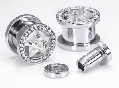 SUPERSTAR Studded Threaded Tunnel 6g - 9/16" - Price Per 1 - Monster Steel
